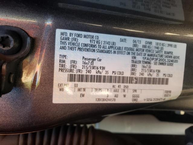 Фото 10 с аукциона – 2013 FORD FOCUS SE с VIN 1FADP3F20DL324020