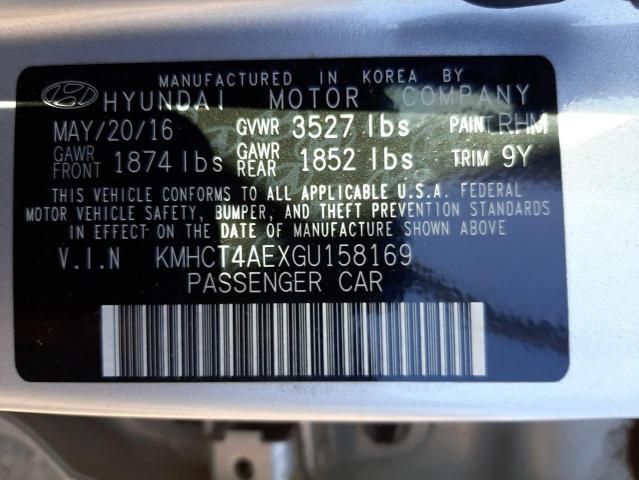 Photo 10 from auction – 2016 HYUNDAI ACCENT SE with VIN KMHCT4AEXGU158169