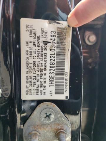 Photo 10 from auction – 2002 HONDA CIVIC EX with VIN 1HGES26822L036493