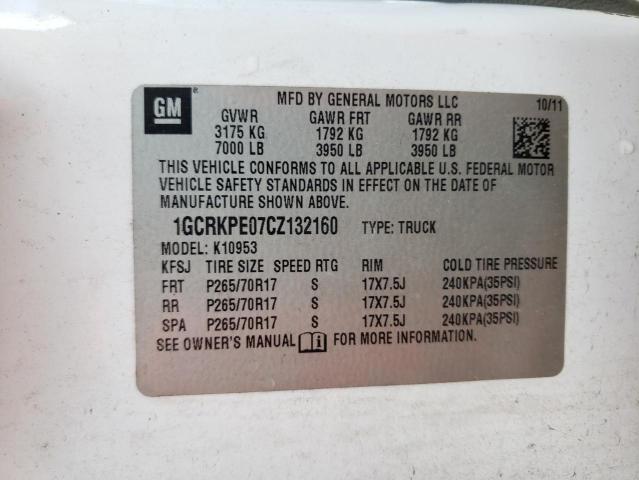 Photo 10 from auction – 2012 CHEVROLET SILVERADO with VIN 1GCRKPE07CZ132160