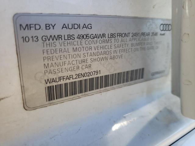 Photo 10 from auction – 2014 AUDI A4 PREMIUM with VIN WAUFFAFL2EN020791