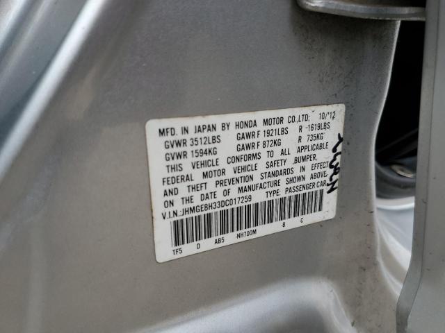 Photo 10 from auction – 2013 HONDA FIT with VIN JHMGE8H33DC017259