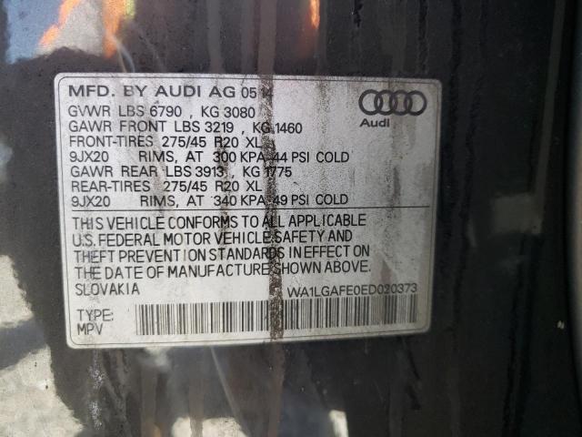 Photo 10 from auction – 2014 AUDI Q7 PREMIUM with VIN WA1LGAFE0ED020373