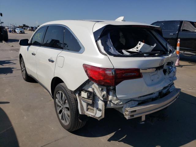 Photo 3 from auction – 2016 ACURA MDX TECHNO with VIN 5FRYD3H61GB005834