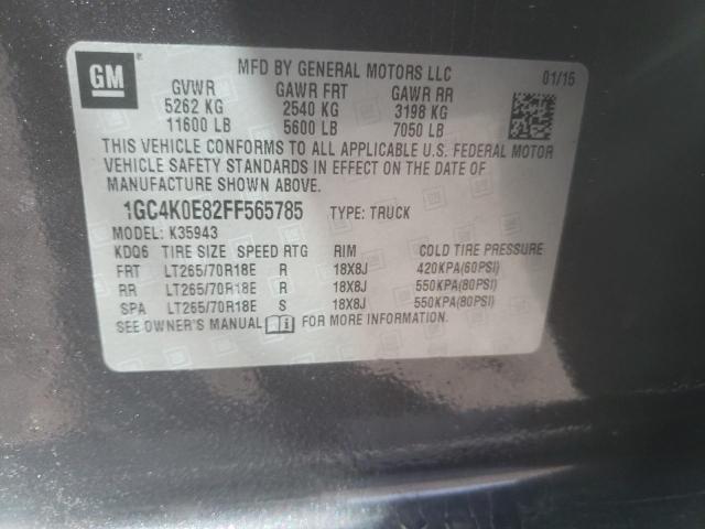 Photo 10 from auction – 2015 CHEVROLET SILVERADO with VIN 1GC4K0E82FF565785