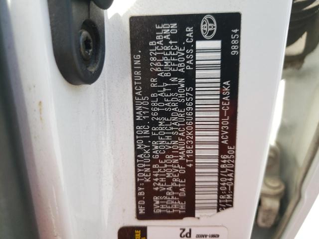 Photo 10 from auction – 2006 TOYOTA CAMRY LE with VIN 4T1BE32K06U696575
