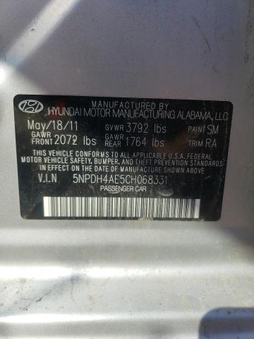 Photo 10 from auction – 2012 HYUNDAI ELANTRA GL with VIN 5NPDH4AE5CH068331