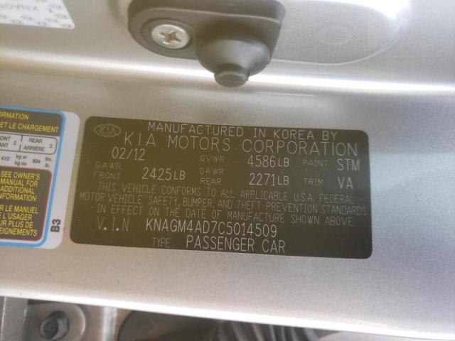 Photo 10 from auction – 2012 KIA OPTIMA HYB with VIN KNAGM4AD7C5014509