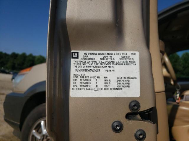 Photo 10 from auction – 2002 BUICK RENDEZVOUS with VIN 3G5DB03E52S535069