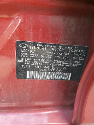 Photo 10 from auction – 2011 HYUNDAI ELANTRA GL with VIN KMHDH4AE4BU126056