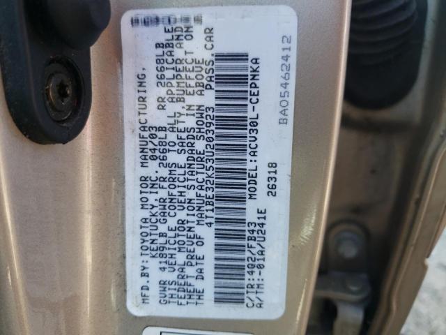 Photo 10 from auction – 2003 TOYOTA 1 TON TRUC with VIN 4T1BE32K53U203923