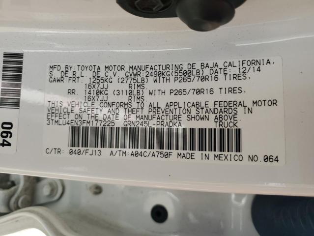 Photo 10 from auction – 2015 TOYOTA TACOMA DOU with VIN 3TMLU4EN3FM177225