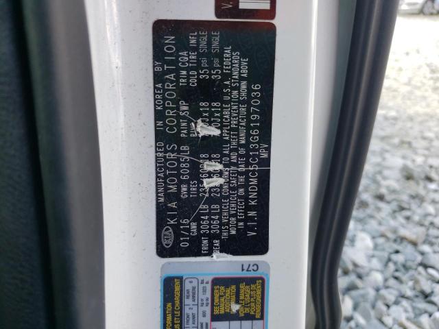 Photo 10 from auction – 2016 KIA SEDONA EX with VIN KNDMC5C13G6197036