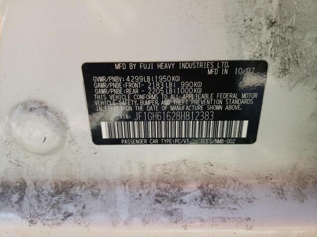 Photo 10 from auction – 2008 SUBARU IMPREZA 2. with VIN JF1GH61628H812383