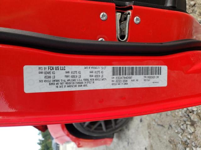 Photo 10 from auction – 2017 DODGE CHARGER R/ with VIN 2C3CDXCT9HH634807