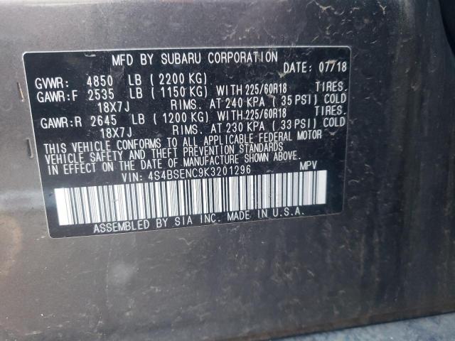 Photo 10 from auction – 2019 SUBARU OUTBACK with VIN 4S4BSENC9K3201296