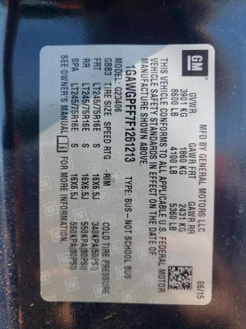 Photo 10 from auction – 2015 CHEVROLET EXPRESS G2 with VIN 1GAWGPFF7F1261213