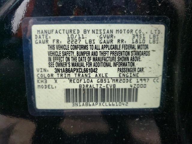 Photo 10 from auction – 2012 NISSAN SENTRA 2.0 with VIN 3N1AB6APXCL661042