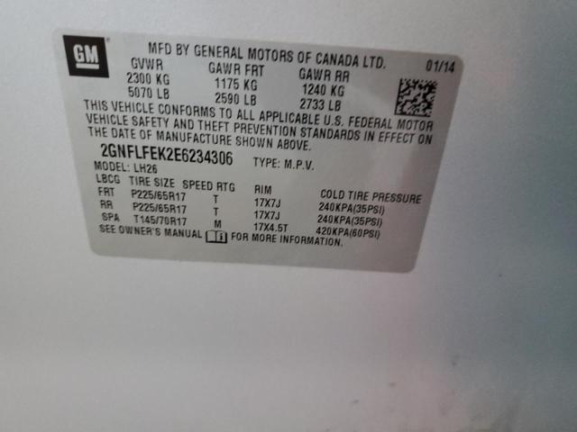 Photo 10 from auction – 2014 CHEVROLET EQUINOX with VIN 2GNFLFEK2E6234306