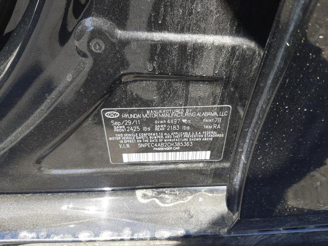 Photo 10 from auction – 2012 HYUNDAI SONATA SE with VIN 5NPEC4AB2CH385363