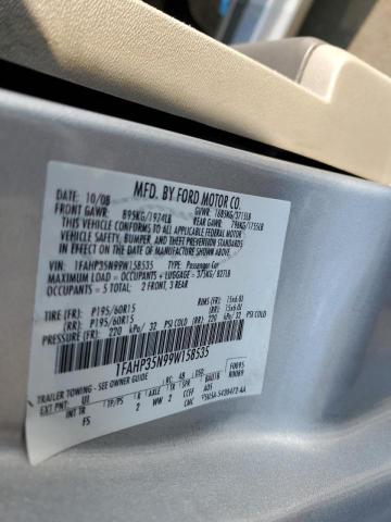 Photo 10 from auction – 2009 FORD FOCUS SE with VIN 1FAHP35N99W158535
