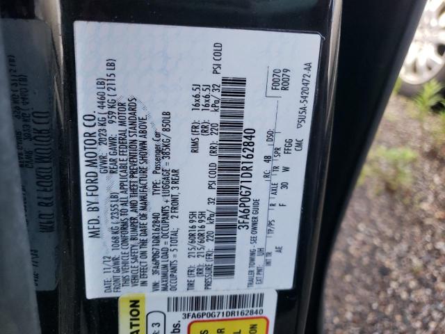 Photo 10 from auction – 2013 FORD FUSION S with VIN 3FA6P0G71DR162840