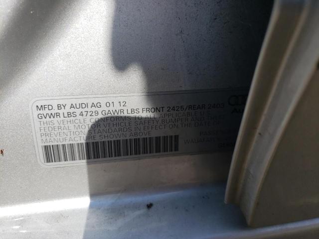 Photo 10 from auction – 2012 AUDI A4 PREMIUM with VIN WAUAFAFL9CN019712
