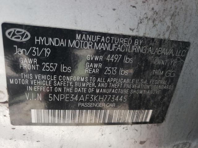 Photo 10 from auction – 2019 HYUNDAI SONATA LIM with VIN 5NPE34AF3KH773445