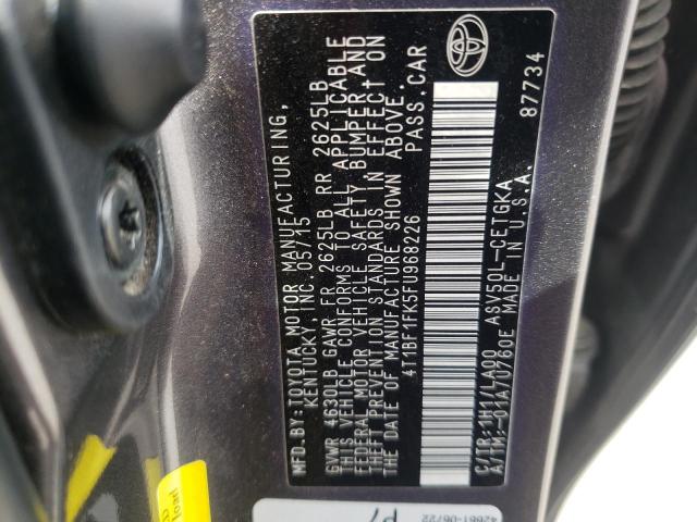 Photo 10 from auction – 2015 TOYOTA CAMRY LE with VIN 4T1BF1FK5FU968226
