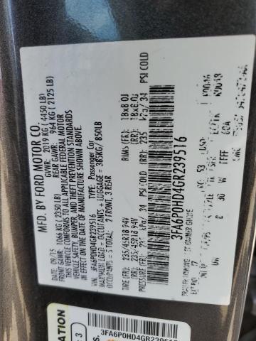 Photo 10 from auction – 2016 FORD FUSION SE with VIN 3FA6P0HD4GR239516