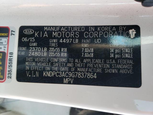 Photo 10 from auction – 2016 KIA SPORTAGE E with VIN KNDPC3AC9G7837864