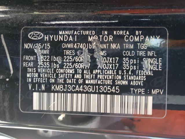 Photo 10 from auction – 2016 HYUNDAI TUCSON LIM with VIN KM8J3CA43GU130545