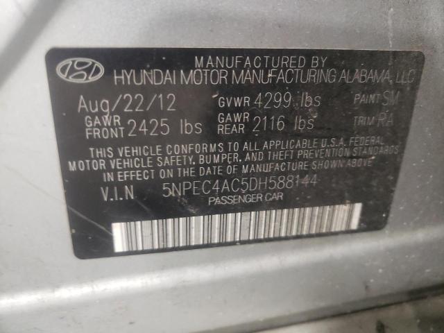 Photo 10 from auction – 2013 HYUNDAI SONATA SE with VIN 5NPEC4AC5DH588144