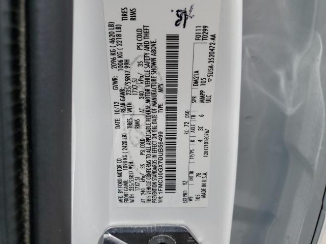 Photo 10 from auction – 2013 FORD ESCAPE SE with VIN 1FMCU0GX7DUB56499