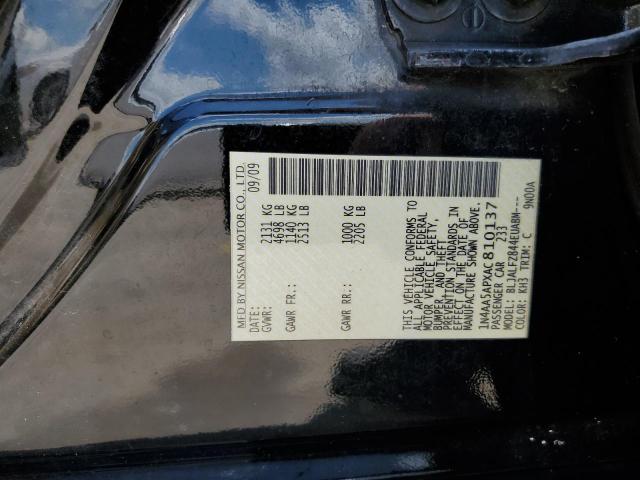 Photo 10 from auction – 2010 NISSAN MAXIMA S with VIN 1N4AA5APXAC810137
