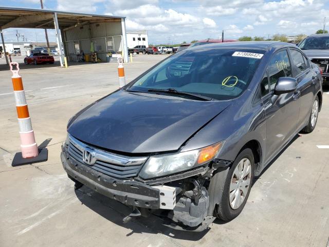 Photo 2 from auction – 2012 HONDA CIVIC LX with VIN 2HGFB2F58CH581459