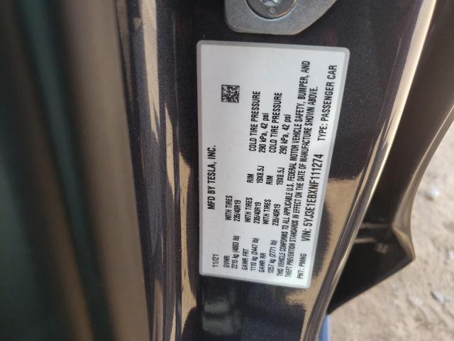 Photo 10 from auction – 2022 TESLA MODEL 3 with VIN 5YJ3E1EBXNF111274