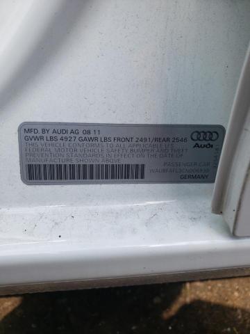 Photo 10 from auction – 2012 AUDI A4 PREMIUM with VIN WAUBFAFL3CN006930