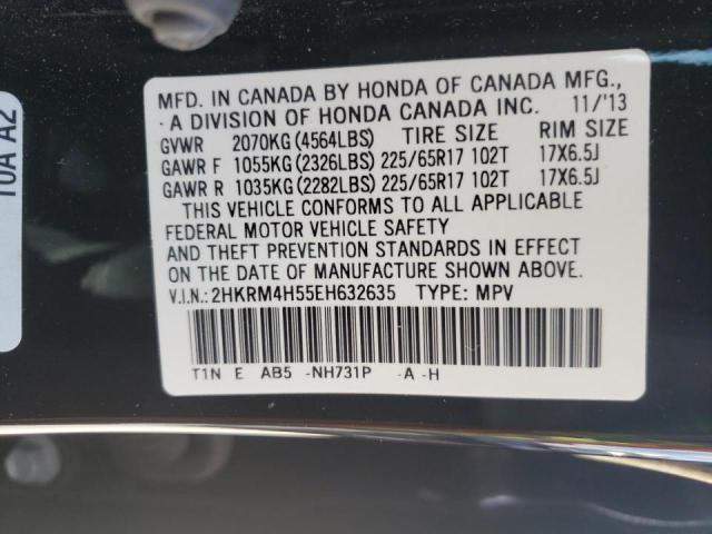 Photo 10 from auction – 2014 HONDA CR-V EX with VIN 2HKRM4H55EH632635