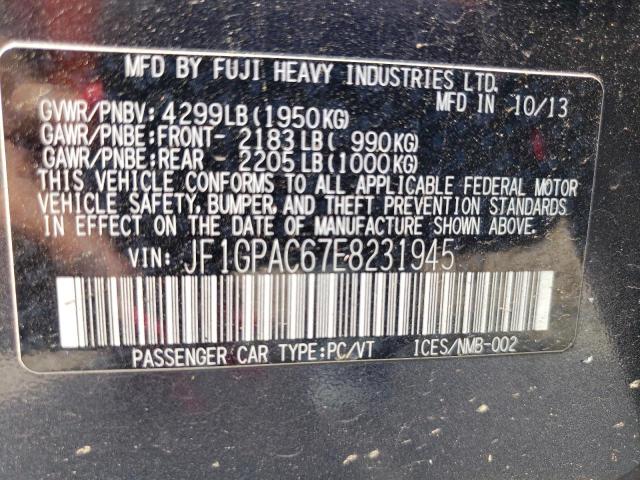 Photo 10 from auction – 2014 SUBARU IMPREZA PR with VIN JF1GPAC67E8231945