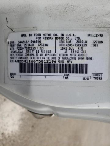 Photo 10 from auction – 1996 NISSAN QUEST XE with VIN 4N2DN11W6TD812196