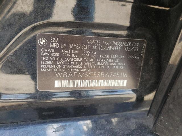 Photo 10 from auction – 2011 BMW 335 I with VIN WBAPM5C53BA745116