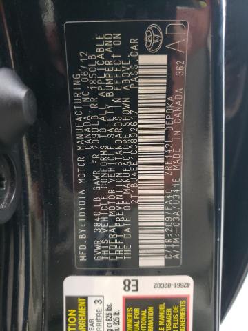 Photo 10 from auction – 2012 TOYOTA COROLLA BA with VIN 2T1BU4EE1CC892617