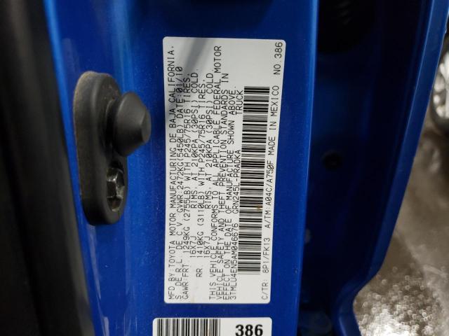 Photo 10 from auction – 2010 TOYOTA TACOMA DOU with VIN 3TMLU4EN5AM046676