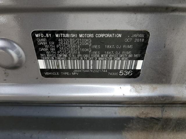 Photo 10 from auction – 2019 MITSUBISHI ECLIPSE CR with VIN JA4AT5AA7KZ021744