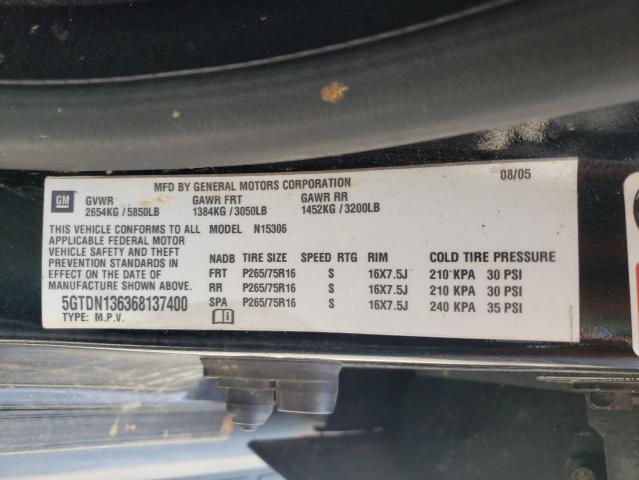 Photo 10 from auction – 2006 HUMMER H3 with VIN 5GTDN136368137400