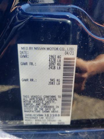 Photo 10 from auction – 2021 NISSAN ALTIMA SR with VIN 1N4BL4CV8MN383988