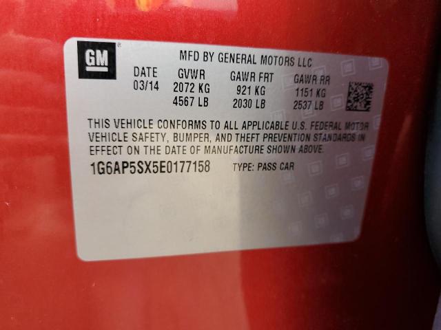 Photo 10 from auction – 2014 CADILLAC CTS with VIN 1G6AP5SX5E0177158