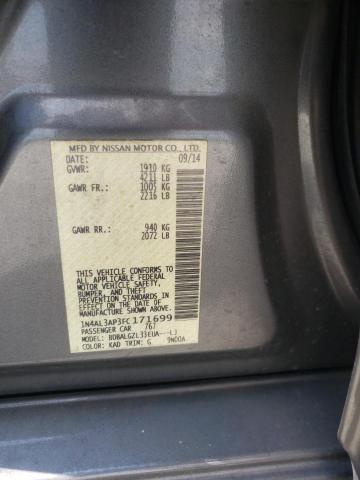 Photo 10 from auction – 2015 NISSAN ALTIMA 2.5 with VIN 1N4AL3AP3FC171699