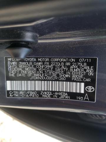 Photo 10 from auction – 2011 TOYOTA PRIUS with VIN JTDKN3DU0B5291260